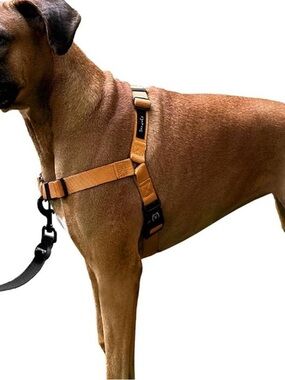 No Pull SIZE SMALL Adjustable Orange Dog Harness with Front-Clip Design